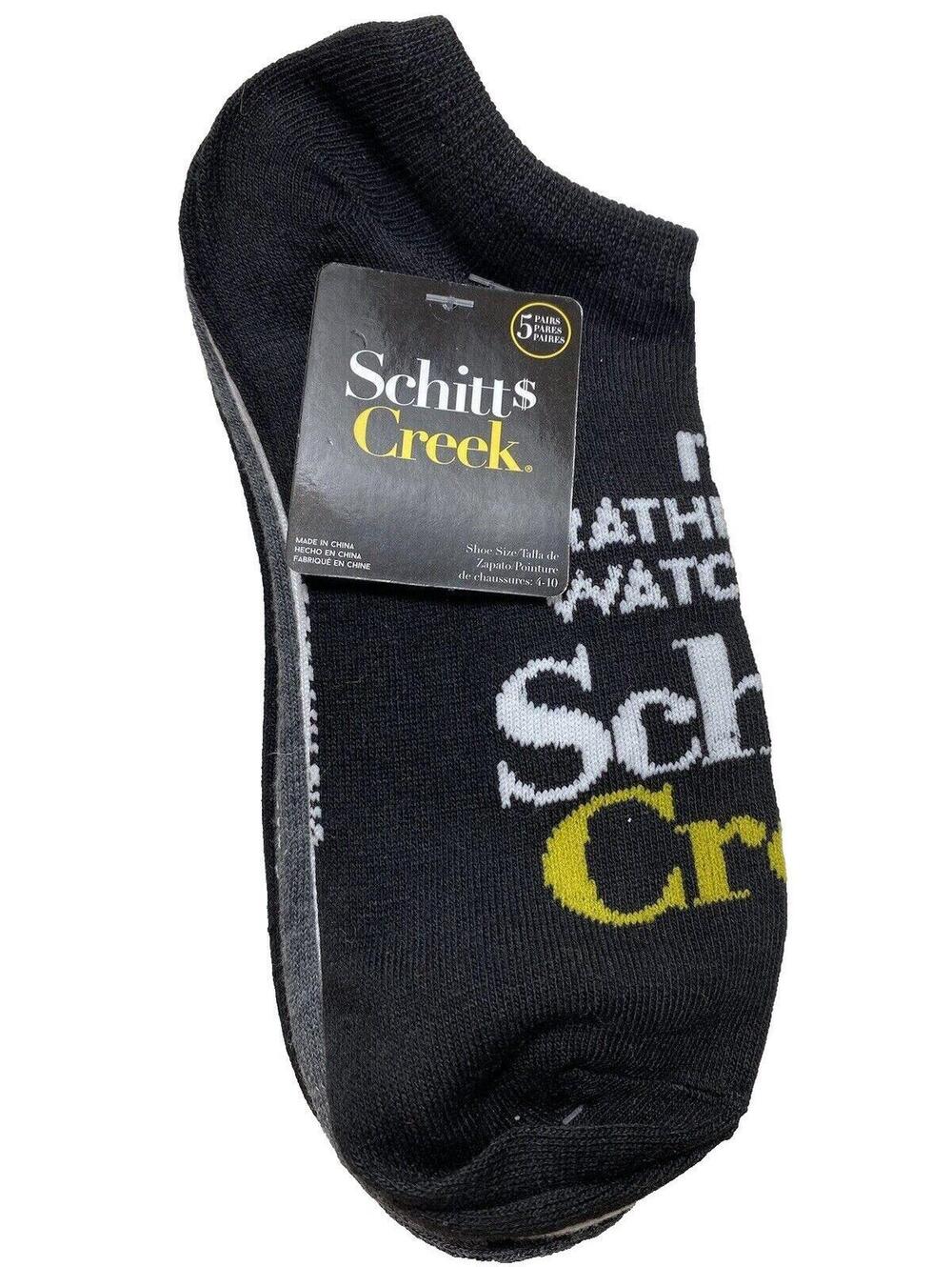 Schitt's Creek Women’s & Unisex Ankle Socks 5-Pair Set Comfortable New